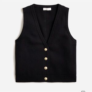 J. Crew Black Vest with Gold Buttons